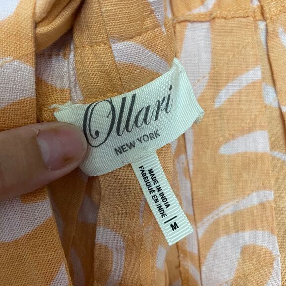 Anthropologie ORANGE MOTIF Ollari Printed Jumpsuit size Medium - Picture 8 of 8
